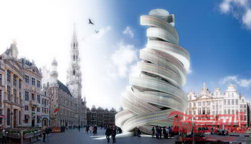 比利时:欧盟标志“欧洲螺旋” -- 建筑畅言网
